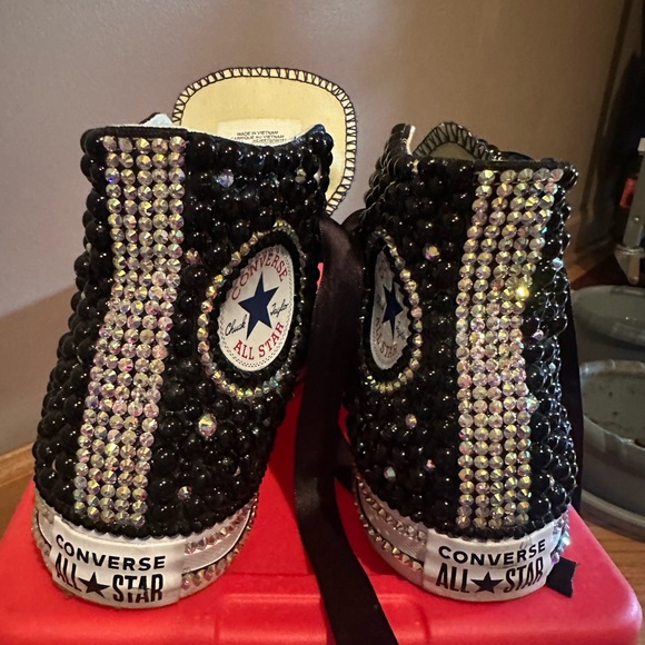 Custom bling converse woman’s 6/mens 4. - Picture 7 of 8